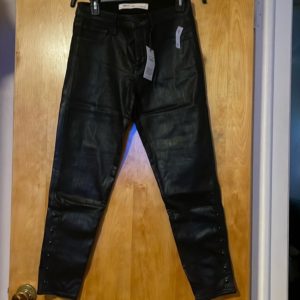 NWT Gap faux leather denim jeans size 29